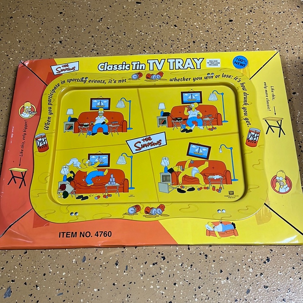Brand New Homer Simpson Classic Tin Tray Table